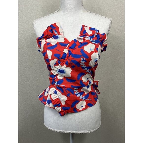 Anthropologie Hutch Strapless Ruffle Top Size 6 (medium) Excellent Condition - Picture 2 of 5